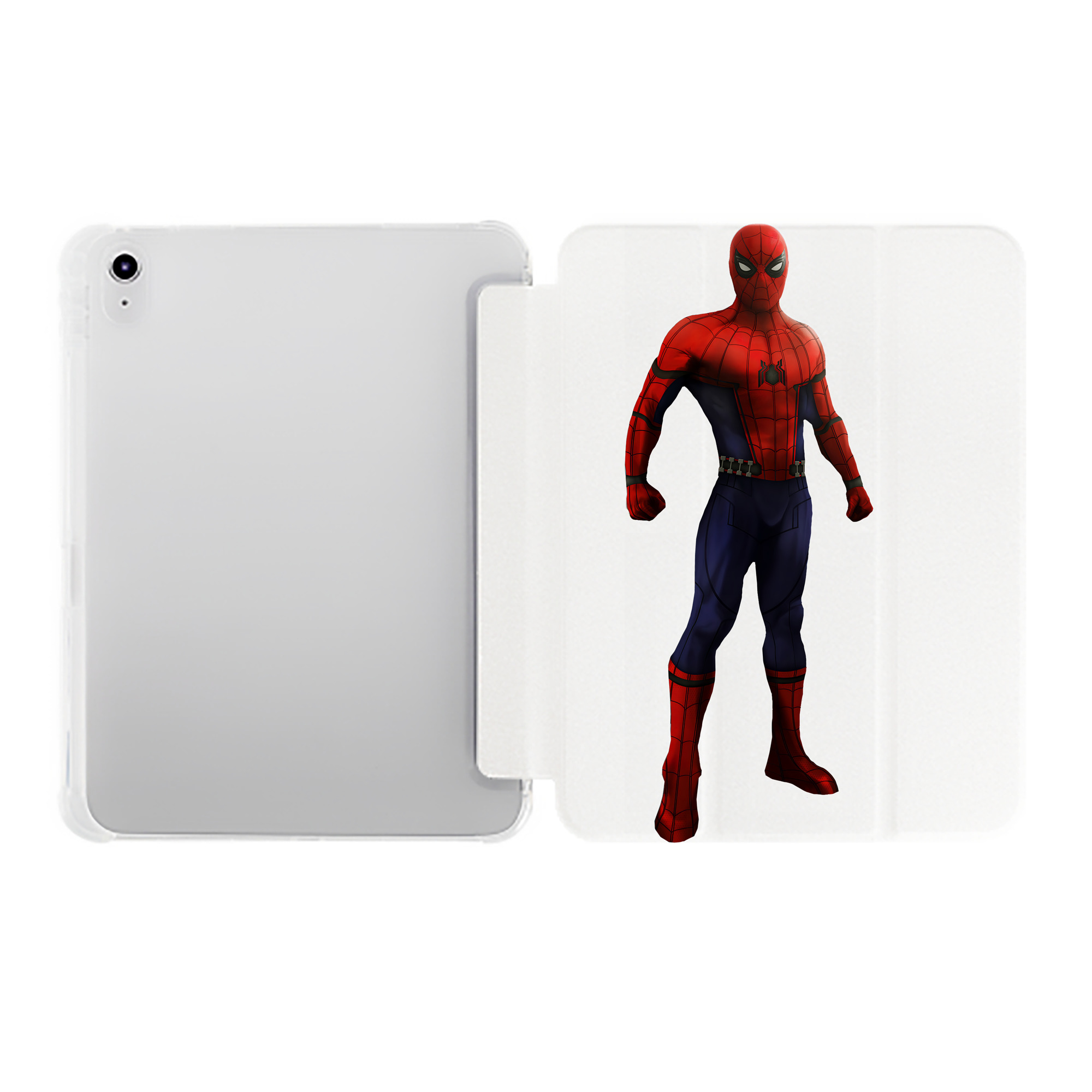 （画像用） Spider Man スパイダーマン IPad ケース ペン収納付き 三つ折りスタンド PUレザー×シリコン 対応機種9.5/10.5/10.9インチ
